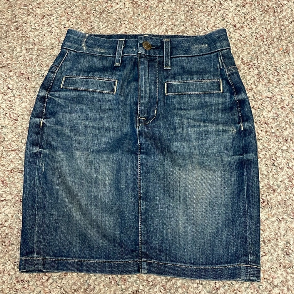 Fidelity Chrissy distressed denim skirt